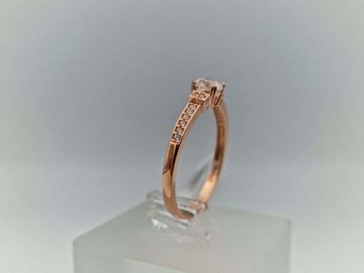 Zelta gredzens ar cirkoniju, 1.79 g, izm. 19