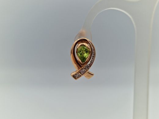 Zelta auskari ar cirkoniju, 3.59 g