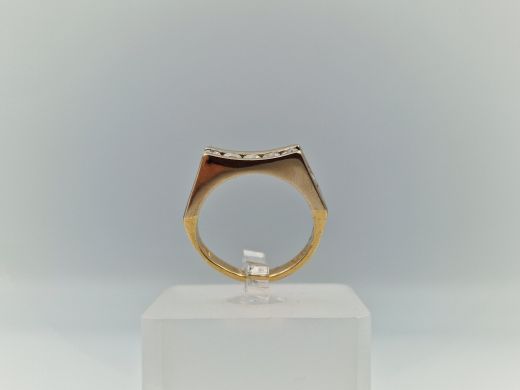 Zelta gredzens ar cirkoniju, 5.6 g, izm. 16.5