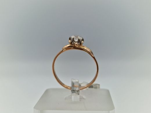 Zelta gredzens ar cirkoniju, 2.25 g, izm. 17.6