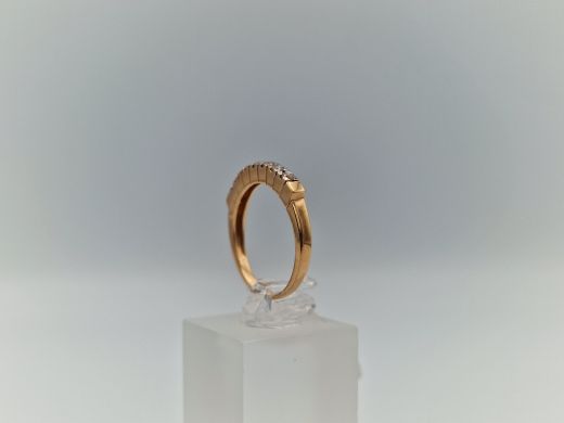 Zelta gredzens ar cirkoniju, 2.48 g, izm. 17