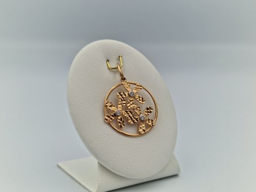 Zelta kulons ar cirkoniju, 1.89 g