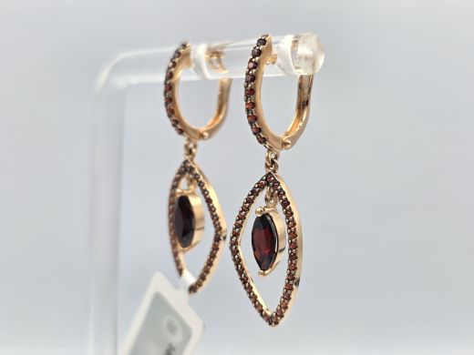 Zelta auskari ar cirkoniju, 4.26 g