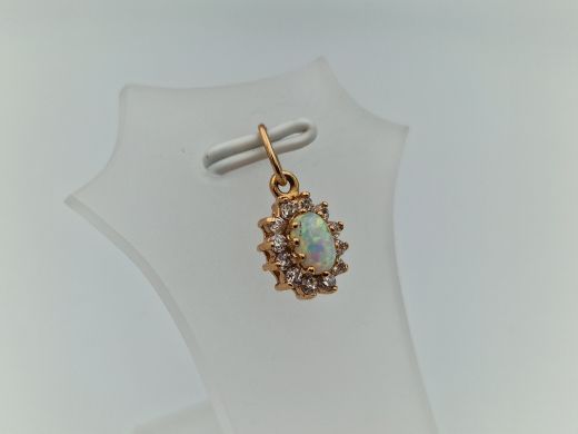 Zelta kulons ar cirkoniju, 1.08 g