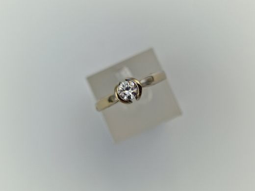 Zelta gredzens ar cirkoniju, 2.12 g, izm. 16.5