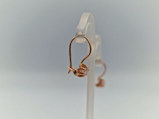 Zelta auskari ar cirkoniju, 1.06 g