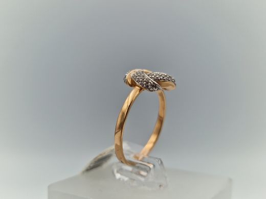 Zelta gredzens ar cirkoniju, 2.04 g, izm. 17.5