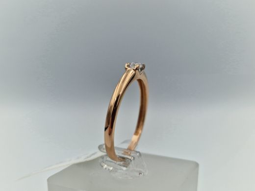 Zelta gredzens ar cirkoniju, 1.52 g, izm. 20