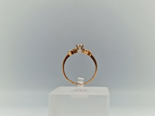 Zelta gredzens ar cirkoniju, 1.83 g, izm. 16.5