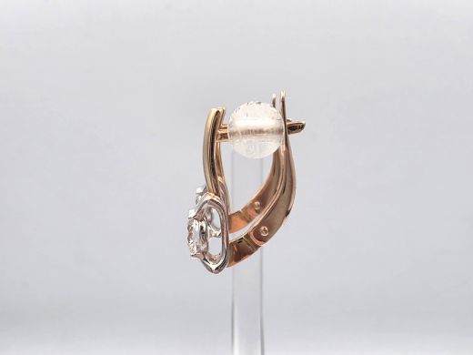 Zelta auskari ar cirkoniju, 2.36 g