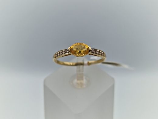 Zelta gredzens ar cirkoniju, 1.54 g, izm. 20