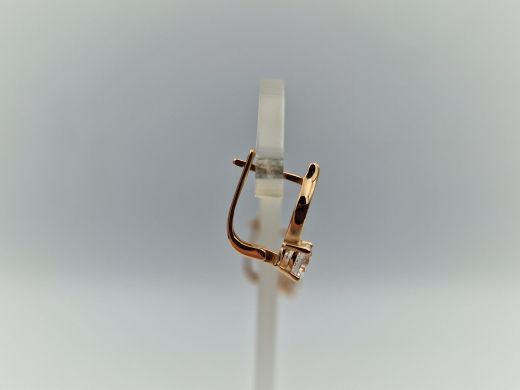 Zelta auskari ar cirkoniju, 1.28 g