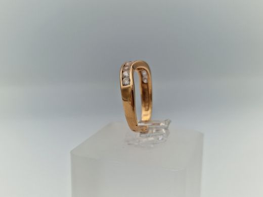 Zelta gredzens ar cirkoniju, 2.19 g, izm. 16.5