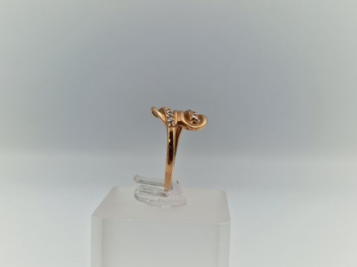 Zelta gredzens ar cirkoniju, 2.17 g, izm. 17