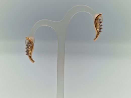 Zelta auskari ar cirkoniju, 2.52 g