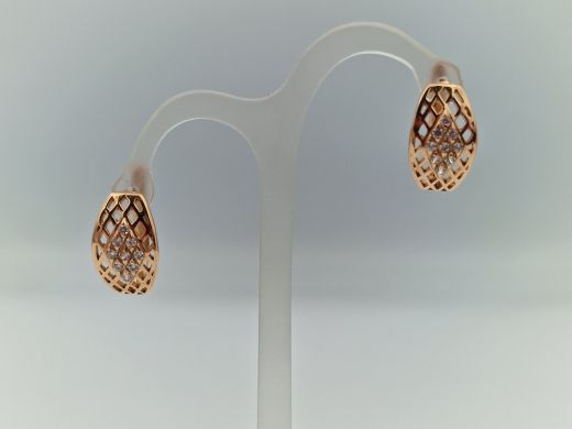 Zelta auskari ar cirkoniju, 4.12 g