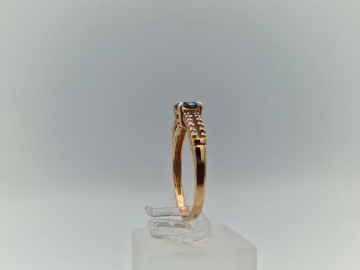 Zelta gredzens ar cirkoniju, 1.87 g, izm. 17