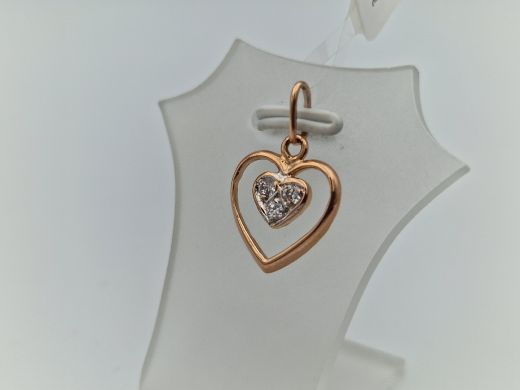 Золотой кулон с цирконом, 1.2 г