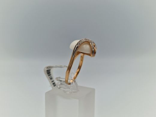 Zelta gredzens ar cirkoniju, 3.81 g, izm. 18