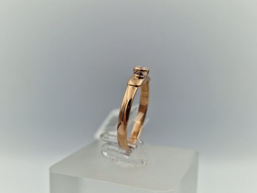 Zelta gredzens ar cirkoniju, 1.61 g, izm. 17