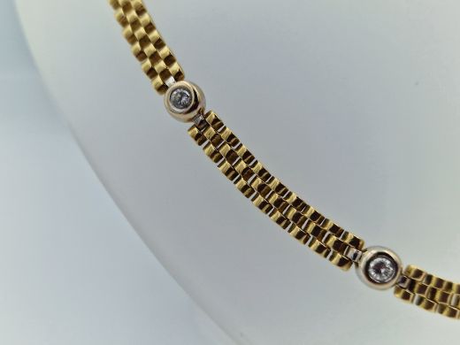 Золотое ожерелье с бриллиантами, 35.85 г