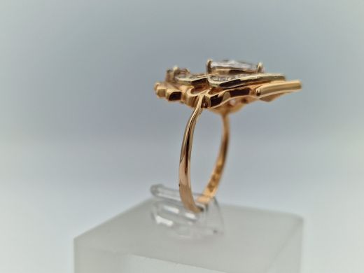 Zelta gredzens ar cirkoniju, 4.43 g, izm. 18.5