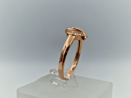 Zelta gredzens ar cirkoniju, 2.64 g, izm. 17.8