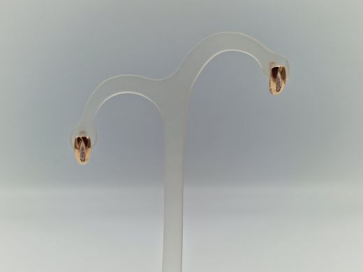 Zelta auskari ar cirkoniju, 1.47 g