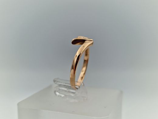 Zelta gredzens ar cirkoniju, 1.22 g, izm. 15.5