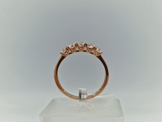 Zelta gredzens ar cirkoniju, 1.95 g, izm. 19