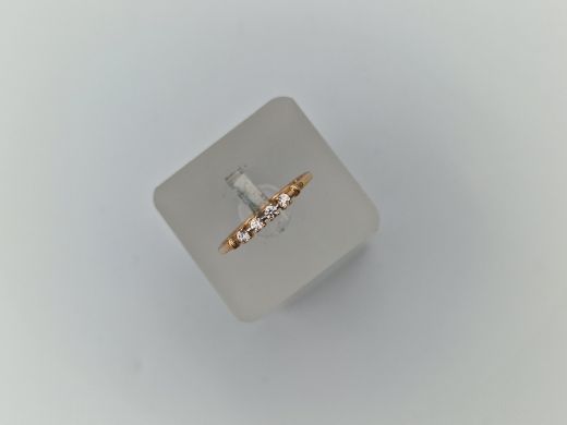 Zelta gredzens ar cirkoniju, 1.17 g, izm. 17