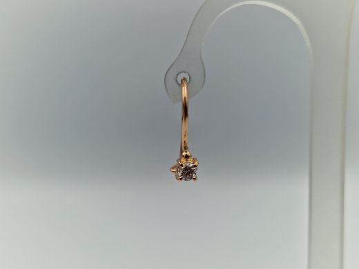 Zelta auskari ar cirkoniju, 1.05 g