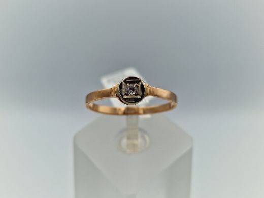 Zelta gredzens ar cirkoniju, 2.08 g, izm. 20