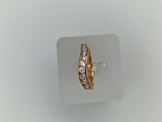 Zelta gredzens ar cirkoniju, 2.19 g, izm. 16.5