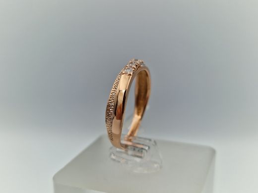 Zelta gredzens ar cirkoniju, 1.96 g, izm. 17.2