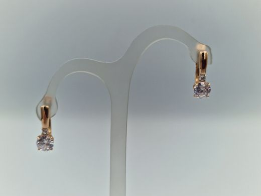 Zelta auskari ar cirkoniju, 1.97 g