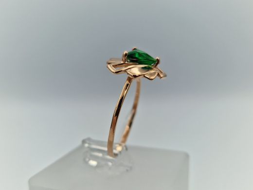 Zelta gredzens ar cirkoniju, 2.47 g, izm. 18.5