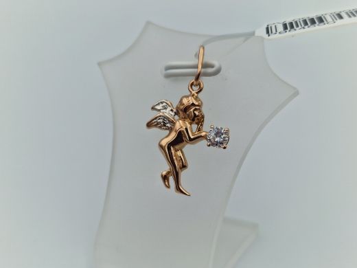 Zelta kulons ar cirkoniju, 1.37 g