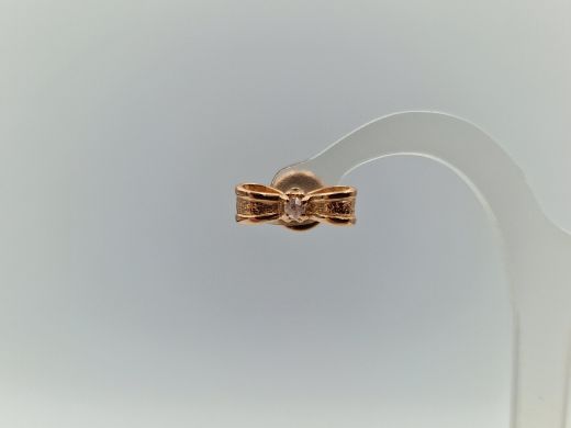 Золотые серьги с цирконом, 2.54 г