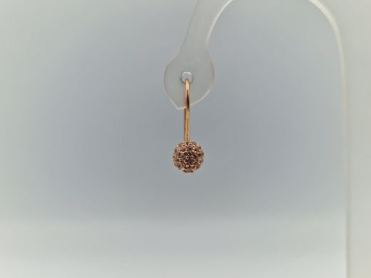 Zelta auskari ar cirkoniju, 1.69 g