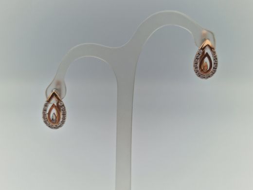 Zelta auskari ar cirkoniju, 1.87 g