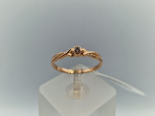 Zelta gredzens ar cirkoniju, 1.16 g, izm. 17.5