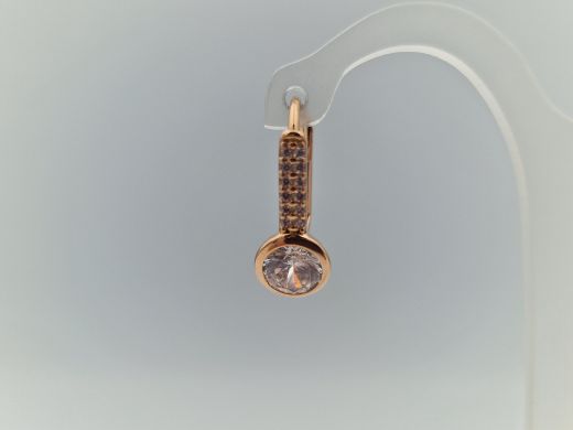 Zelta auskari ar cirkoniju, 2.92 g