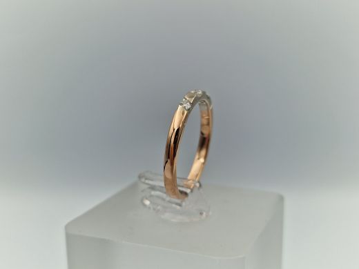 Zelta gredzens ar briljantu, 1.82 g, izm. 15.5