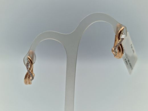 Zelta auskari ar briljantu, 2.63 g