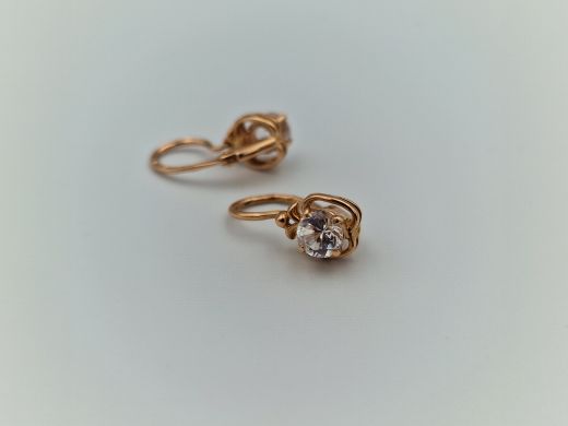 Zelta auskari ar cirkoniju, 2.32 g