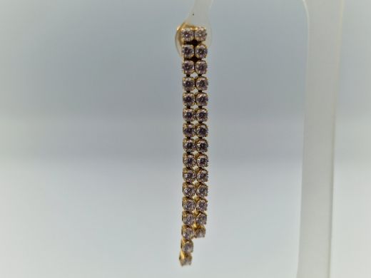 Zelta auskari ar cirkoniju, 3.29 g