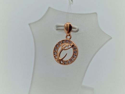 Zelta kulons ar cirkoniju, 0.82 g