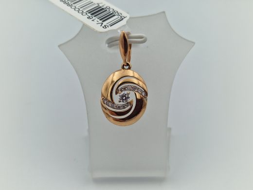 Zelta kulons ar cirkoniju, 1.21 g