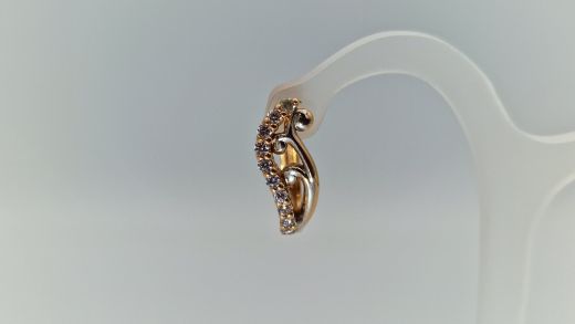 Zelta auskari ar cirkoniju, 3.86 g